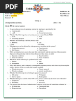 Set:-1 Tribhuvan University: Group A Attempt All The Questions. (10 1 10) Circle The Correct Answer