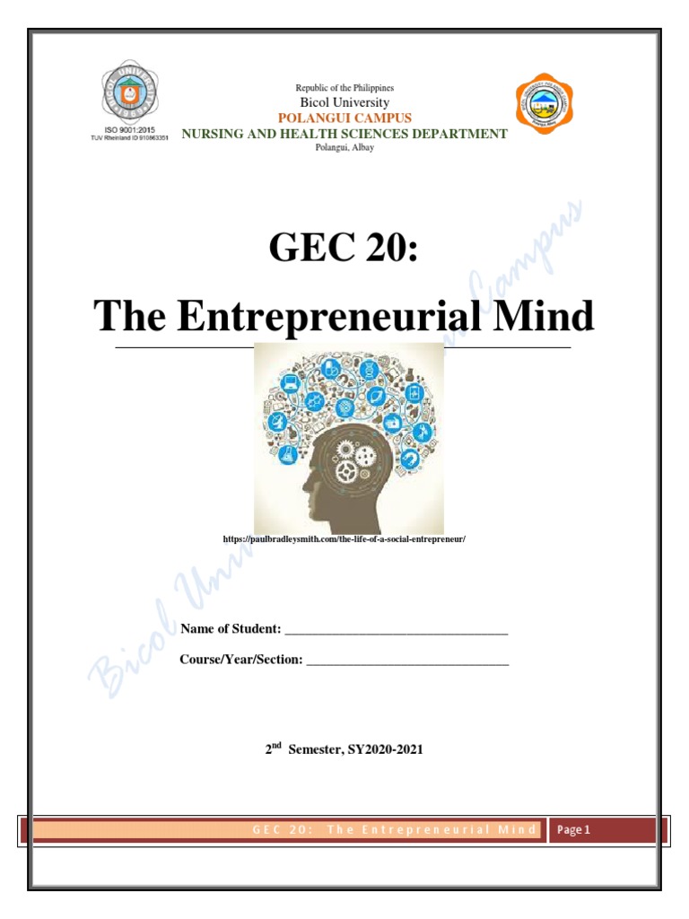 Study Guide 1 Introduction To Entrepreneurship Feb 4 2021 | PDF ...