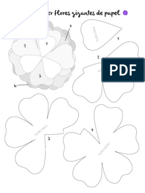 envase Soplar notificación Plantillas Flores Papel | PDF