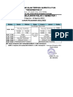 Jadwal Pembelajaran Tema 1 Pekan 3