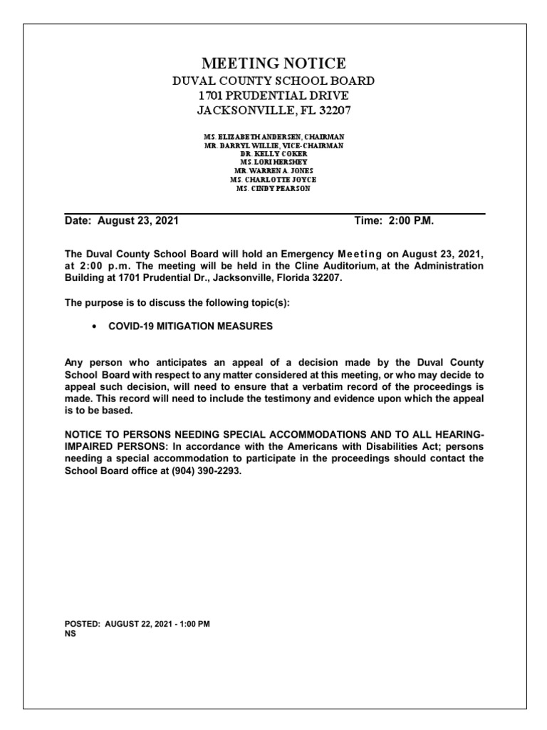 Meeting Notice Emergency Meeting 082321 PDF