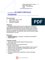 Mohamedsai Edmahmoud Mohamed: Personaldat A