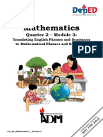 Math7 - Q2 - Module3 - MathematicalPhrasesandSentences - Revised Final