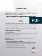 Crédito Educativo para Universitarios Por Egresar Guanajuato 2021