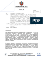 Circular No. 9030 Alerta Amarilla San Pedro 2017