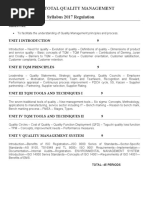 Ge8077-Total Quality Management Syllabus 2017 Regulation: Objective