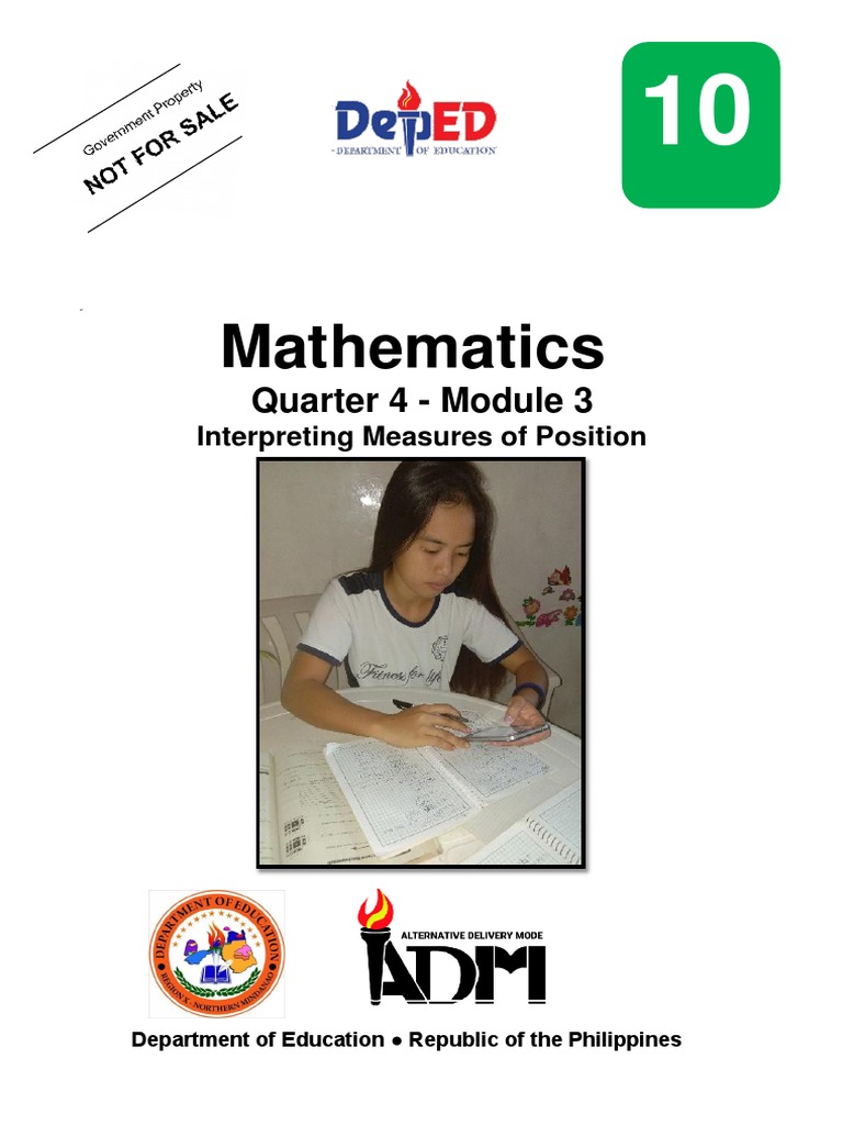 Math10 Q4 Ver4 Mod3 | PDF | Percentile | Salary