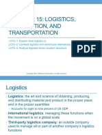 Chapter 15: Logistics, Distribution, and Transportation