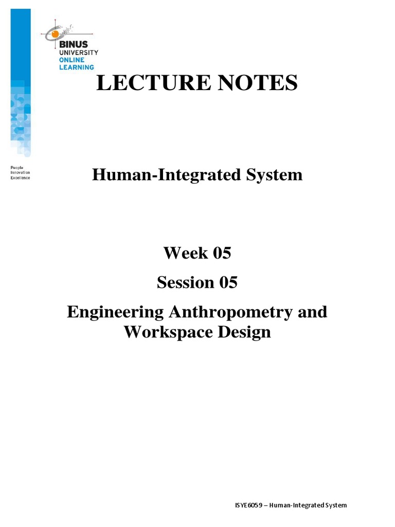 Lecture Notes: Human-Integrated System | PDF