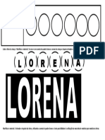 Sugestão Régua Do Nome Com Contraste e Vazada Lorena