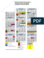 Final Mdcps Elementary and Secondary Calendar 2021-2022