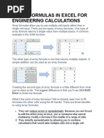 Array Formulas in Excel 2