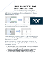 Array Formulas in Excel 2