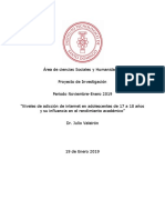 Ejemplo Proyecto Investigación Psicología