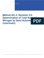 Method 351.2, Revision 2.0: Determination of Total Kjeldahl Nitrogen by Semi-Automated Colorimetry