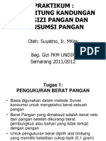 Praktikum Menghitung Kandungan Zat Gizi Pangan Dan Konsumsi Pangan