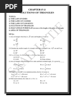 Chapter # 12 Solutions of Triangles