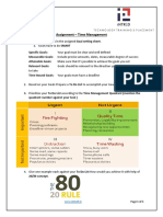 Time Management Assignment - SMART Goals & To-Do Lists