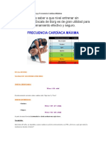 Como Usar La Escala de Borg y Frecuencia Cardíaca Máxima