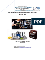 Bar and Beverage Management With Laboratory HMPE 314: Contact Number: 09460926640 Email Address