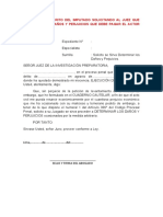 Modelo 162. - Escrito Del Imputado Solicitando Al Juez Que Determine Los Daños y Perjuicios Que Debe Pagar El Actor Civil