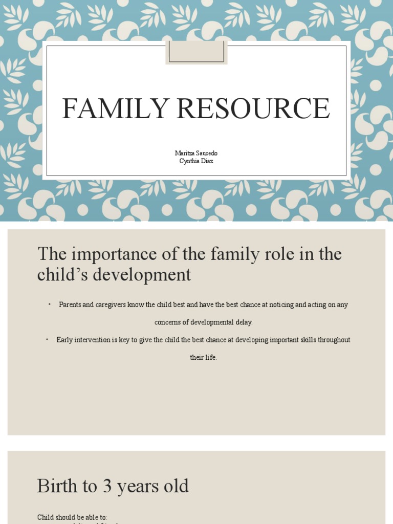 Family Role in Child Development Guide | PDF | Adolescence | Word
