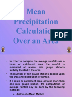 Mean Precipitation Calculation Over An Area
