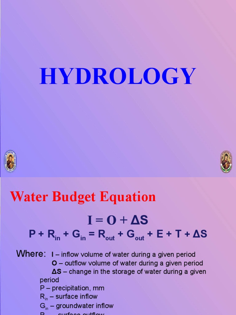 Understanding Water Budgets and Hydrologic Cycles Through Key Equations