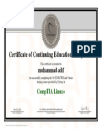 Certificate of Continuing Education Completion: Muhammad Adif