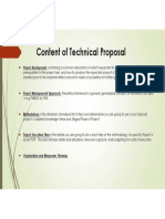 Content of Technical Proposal