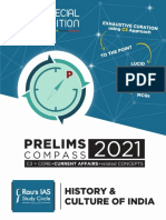 Pre. Compass 2021 - History & Culture of India - Rau's IAS