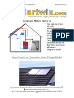 Nstallation Method Statement: Zero Carbon in Operation, Solar Pumped Solar