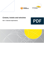 Cranes, Hoists and Winches: Part 1: General Requirements