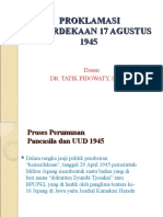PANCASILA DALAM SEJARAH BANGSA INDONESIA (PROKLAMASI KEMERDEKAAN 17 AGUSTUS 1945)