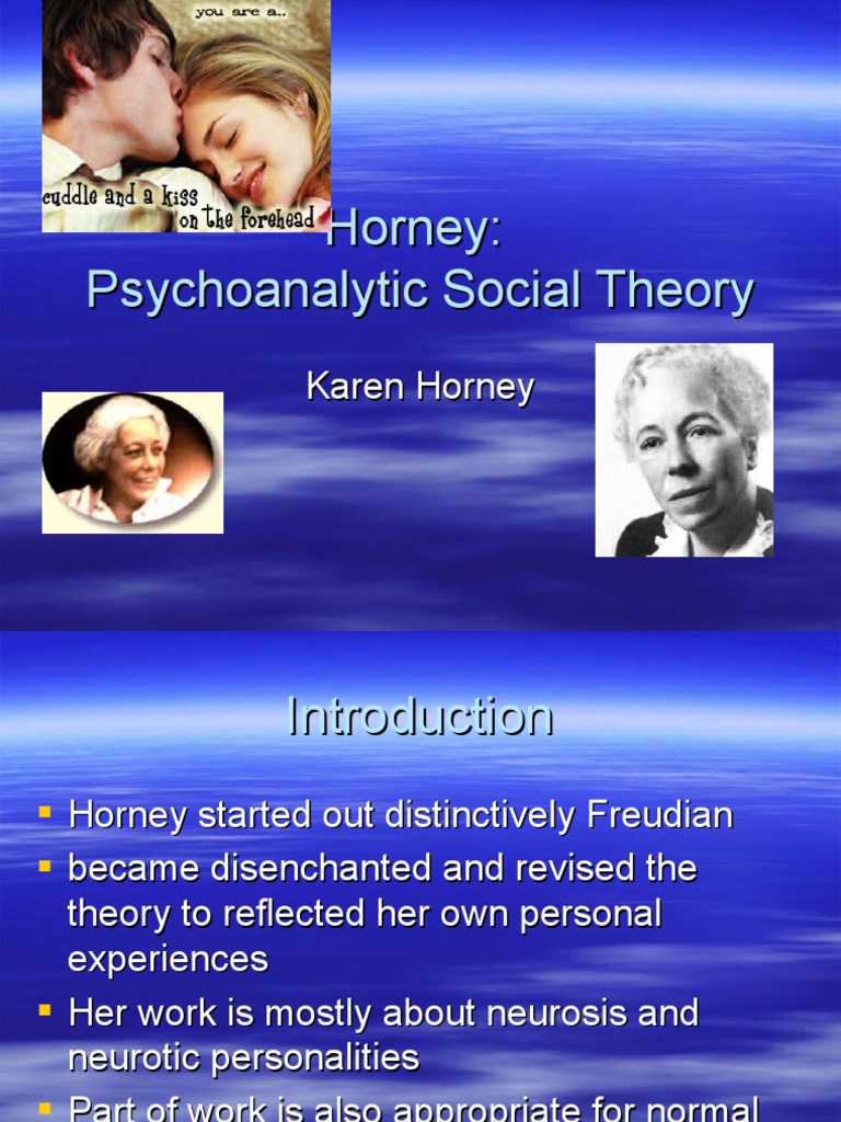 Horneys Theory Of Basic Anxiety Pdf Sigmund Freud Psychotherapy 