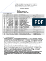 Course Syllabus: L&S 126 Strategy Formulation First Semester SY 2012 - 2013 Instructors & Schedule