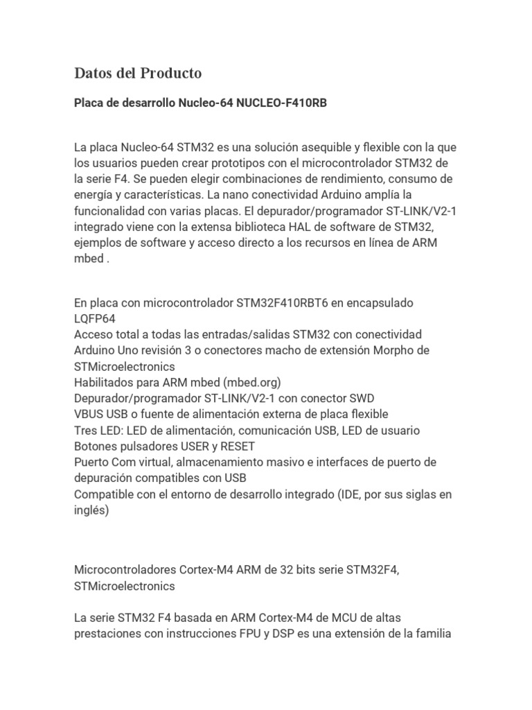 Arm Nucleo 64 | PDF | Juegos y actividades | Informática