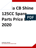 InstaPDF.in Honda Ch Shine 125 Cc Spare Parts Price List 2020 696