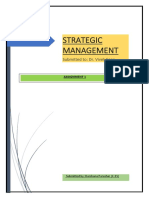 Strategic Management: Submitted To: Dr. Vivek Sane