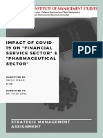 Impact of Covid-19 On "Financial Service Sector" & "Pharmaceutical Sector"