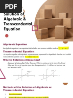 Chapter 02 (Solution of Algebraic & Transcendental Equation)