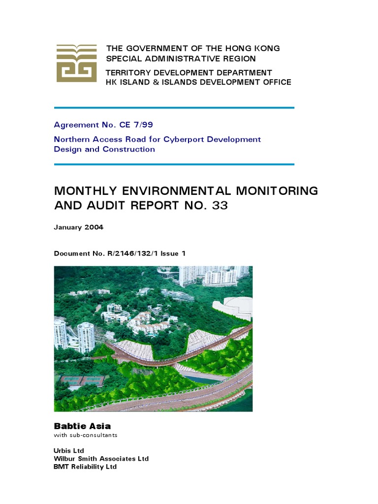 Monthly Environmental Monitoring and Audit Report No. 33 | PDF ...