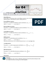 Interpolation: Finite Differences