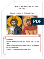 GRADE 8 Lesson 5 Jesus As God and Man