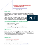 International Journal of Programming Languages and Applications (IJPLA)