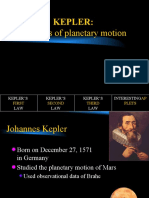 The Laws of Planetary Motion: Kepler