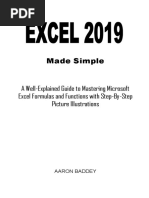 Microsoft Excel 2019 Made Simple - 113 Pages