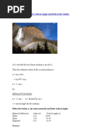 Relationship Between Critical Angle and Refractive Index