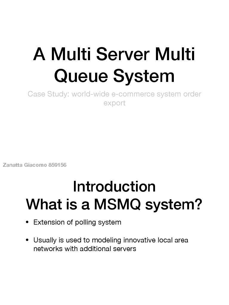 MSMQ System - Zanatta Giacomo 859156 | PDF | Computer Network | E Commerce