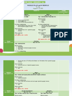 Weekly Plan and Schedule: Tr. Joy August 9-13, 2021